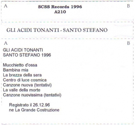 a210 gli acidi tonanti: santo stefano 1996 1996